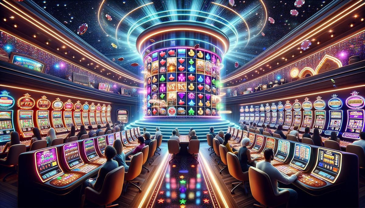 Permainan Gem Saviour di besti99 menampilkan gulungan berwarna dengan simbol batu permata dan fitur bonus interaktif